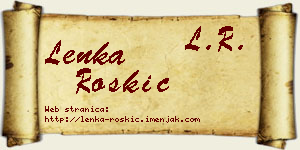 Lenka Roškić vizit kartica